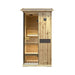 Thermora 1 - Person Outdoor Weather - Resistant Traditional Wooden Steam Sauna Room (SAK71642) - Elite Recovery Wellness