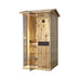 Thermora 1 - Person Outdoor Weather - Resistant Traditional Wooden Steam Sauna Room (SAK71642) - Elite Recovery Wellness