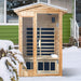 Thermora 2 - Person Outdoor Infrared Sauna With Bluetooth Audio And LED Lighting (SAK28694) - Elite Recovery Wellness