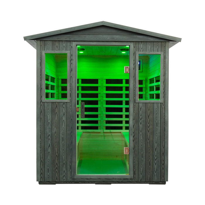 Thermora 4-Person Full-Spectrum Low EMF Carbonized Composite Infrared Sauna Room With Bluetooth Speakers (SAK70182)