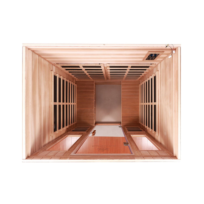 Thermora 4-Person Outdoor Infrared Hemlock Sauna With Tempered Glass Door (SAK82140)