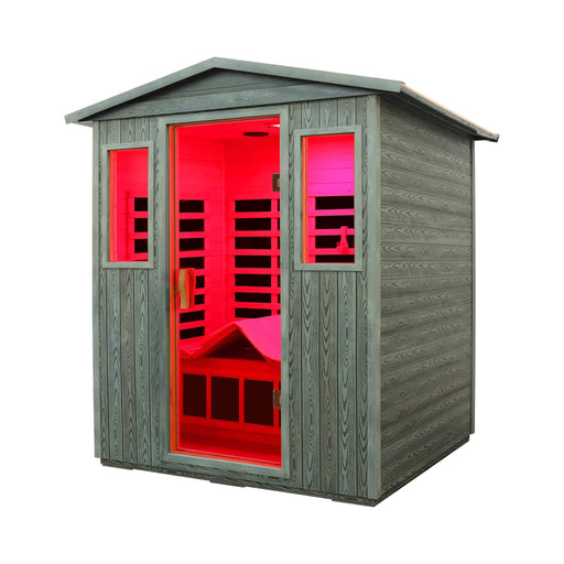 Thermora 3 - Person Full - Spectrum Low EMF Carbonized Composite Infrared Sauna Room With Bluetooth Speakers (SAK85120) - Elite Recovery Wellness