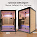 Thermora Luxury 2 - Person Canadian Hemlock Wood Far Infrared Home Sauna (SAK56874) - Elite Recovery Wellness