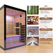 Thermora Luxury 2 - Person Canadian Hemlock Wood Far Infrared Home Sauna (SAK56874) - Elite Recovery Wellness