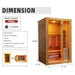 Rövia Luma 2 - Person Indoor Hybrid Sauna Room With Infrared And 3.5KW Steam Heater (SAK83750) - Elite Recovery Wellness