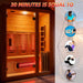 Rövia Luma 2 - Person Indoor Hybrid Sauna Room With Infrared And 3.5KW Steam Heater (SAK83750) - Elite Recovery Wellness