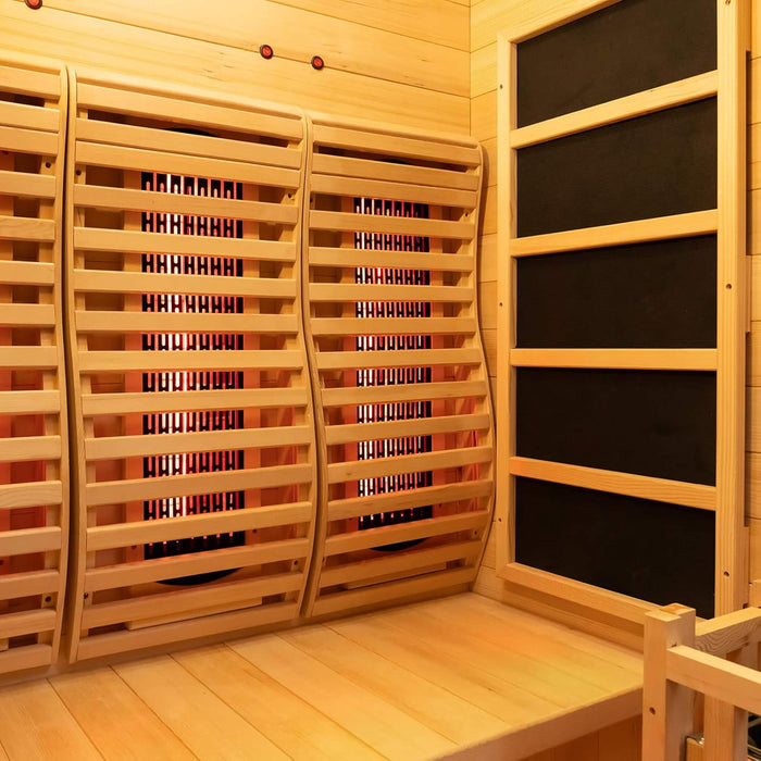 Rövia Luma 2 - Person Indoor Hybrid Sauna Room With Infrared And 3.5KW Steam Heater (SAK83750) - Elite Recovery Wellness