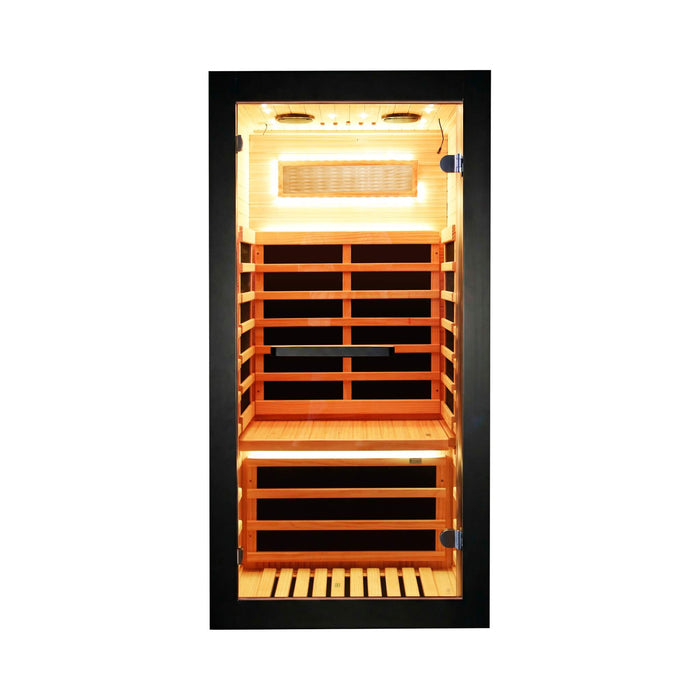 Thermora Single - Person Chilean Pine Infrared Sauna Cabin (SAK57926) - Elite Recovery Wellness