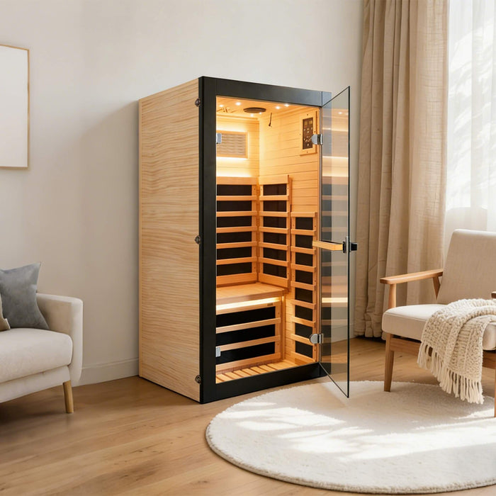 Thermora Single - Person Chilean Pine Infrared Sauna Cabin (SAK57926) - Elite Recovery Wellness