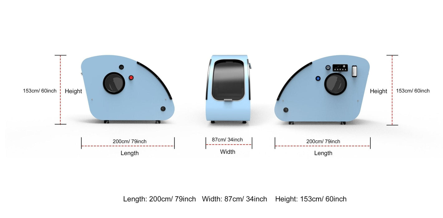 TimePod 2 | 2.0 ATA Triangular Hard - Shell Hyperbaric Chamber - Elite Recovery Wellness