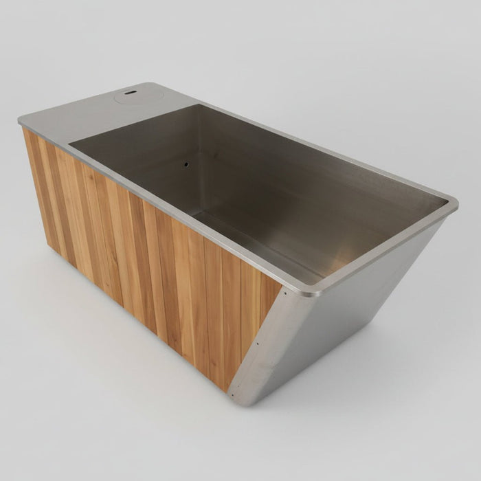 Wood/Stainless Steel Plunge Pool With Integrated Chiller/Heater - Elite Recovery Wellness